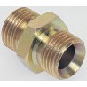 Parker Hydraulic Straight Threaded Adapter Male G 60°, Steel Zinc Plated 0.75 in Hose ID 16-12HMK4S