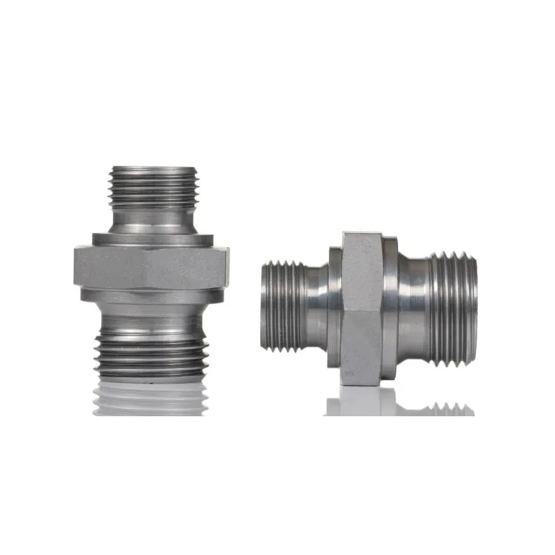 Parker Hydraulic Straight Threaded Adapter Female, Male, 60°, Steel Zinc Finish, 0.38 in Hose ID 8-6HMK4S