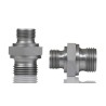Parker Hydraulic Straight Threaded Adapter Female, Male, 60°, Steel Zinc Finish, 0.38 in Hose ID 8-6HMK4S