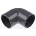 Georg Fischer Plastic Pipe Fitting 90° Push-in Elbow 40 mm PVC-U Grey 16 bar 721100109