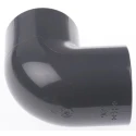 Georg Fischer Plastic Pipe Fitting 90° Push-in Elbow 40 mm PVC-U Grey 16 bar 721100109