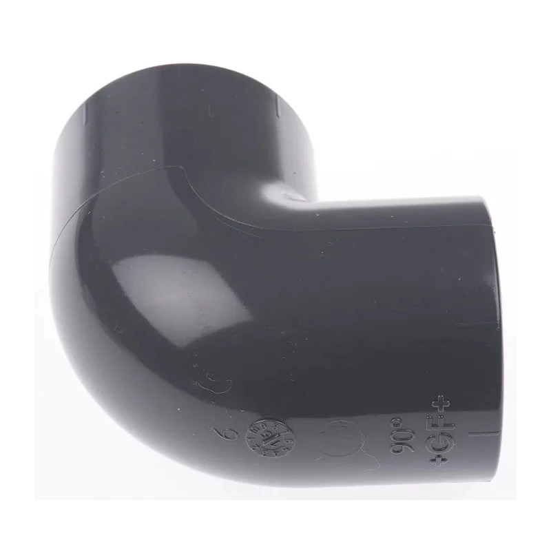 Georg Fischer Plastic Pipe Fitting 90° Push-in Elbow 40 mm PVC-U Grey 16 bar 721100109