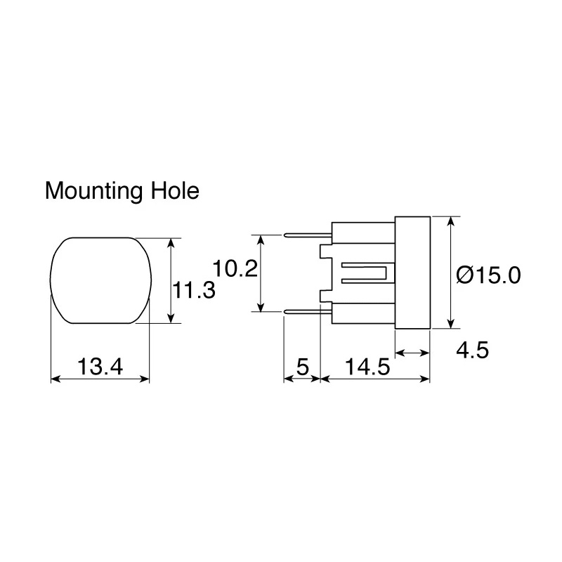 RS PRO Indicator Bulb Holder Wedge Base Lampholder Molded Polycarbonate Mounting Pins Model 811-642