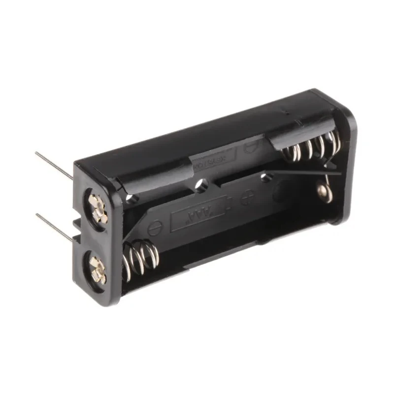 Keystone Battery Holder for AAA Size Batteries 2 Cells, PCB Mount, Polypropylene Body, Coil Spring Termination 2468
