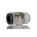 Legris LF3000 Series Pneumatic Fitting Male Threaded-to-Tube Push-in 6 mm Nickel Plated Brass 20 bar 80°C LF3000
