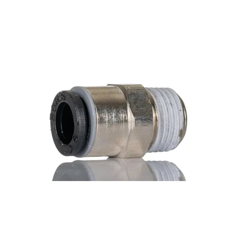 Legris LF3000 Series Pneumatic Fitting Male Threaded-to-Tube Push-in 6 mm Nickel Plated Brass 20 bar 80°C LF3000