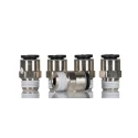 Legris LF3000 Series Pneumatic Fitting Male Threaded-to-Tube Push-in 6 mm Nickel Plated Brass 20 bar 80°C LF3000