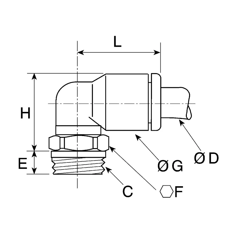 Legris LF3000 Series Male Pneumatic Fitting Nickel Plated Brass 1/8 in G Thread LF3000