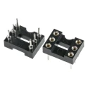 Winslow 2.54 mm Pitch Vertical 6 Way Through Hole Turned Pin Open Frame DIL Socket 5A W30506TRC