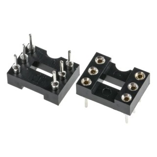 Winslow 2.54 mm Pitch Vertical 6 Way Through Hole Turned Pin Open Frame DIL Socket 5A W30506TRC