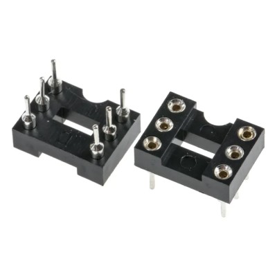 Winslow 2.54 mm Pitch Vertical 6 Way Through Hole Turned Pin Open Frame DIL Socket 5A W30506TRC