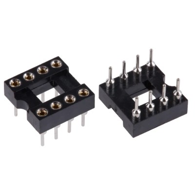 Winslow 2.54 mm Pitch Vertical 8 Way Through Hole Turned Pin Open Frame DIL Socket 5A W30508TRC