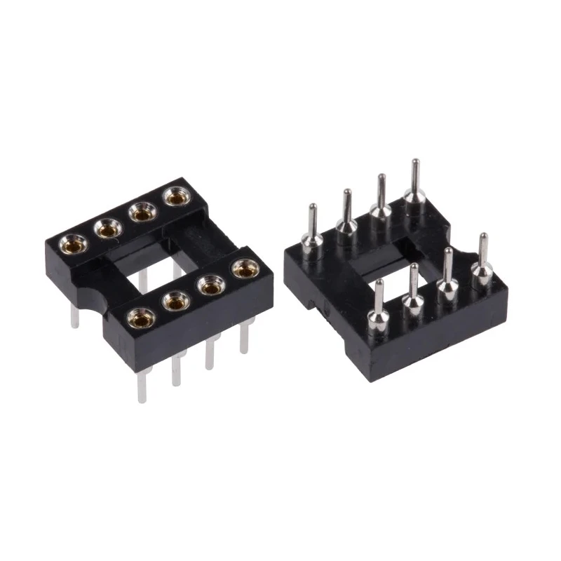 Winslow 2.54 mm Pitch Vertical 8 Way Through Hole Turned Pin Open Frame DIL Socket 5A W30508TRC