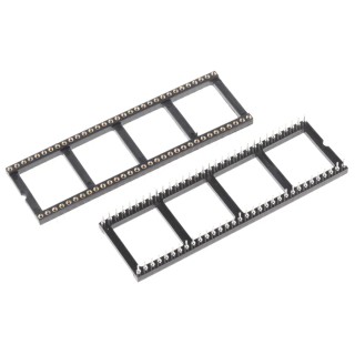 Winslow 2.54 mm Pitch Vertical 64 Way Through Hole Turned Pin Open Frame DIL Socket 5A W30564TRC