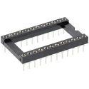 Winslow 2.54 mm Pitch Vertical 24 Way Through Hole Turned Pin Open Frame DIL Socket 5A W30524TRC