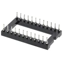 Winslow 2.54 mm Pitch Vertical 24 Way Through Hole Turned Pin Open Frame DIL Socket 5A W30524TRC