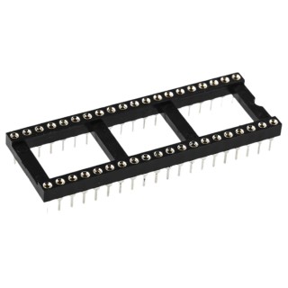 Winslow 2.54 mm Pitch Vertical 40 Way Through Hole Turned Pin Open Frame DIL Socket 5A W30540TRC