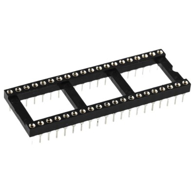 Winslow 2.54 mm Pitch Vertical 40 Way Through Hole Turned Pin Open Frame DIL Socket 5A W30540TRC