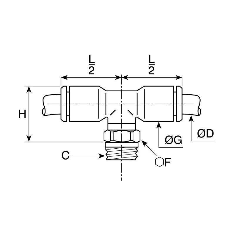 Legris LF3000 Series Male Pneumatic Fitting Nickel Plated Brass 1/8 in R LF3000