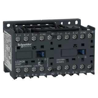 Schneider Electric Reversing Contactor LC2K0901B7, 24V AC Coil, 3-Pole, 9 A, 4 kW, 3 NO, 690V AC