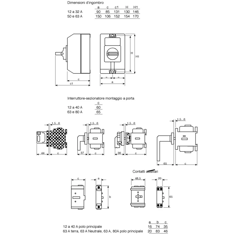 Schneider Electric 3-Pole Panel Mount Isolator Switch IP65, 40A, 11 kW VCF2