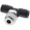 Legris LF3000 Series Male Pneumatic Fitting Nickel Plated Brass 1/4 in R LF3000