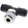 Legris LF3000 Series Male Pneumatic Fitting Nickel Plated Brass 1/4 in R LF3000