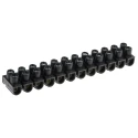 Legrand Terminal Strip 12-Way 2.5mm² Wire 24A Screw 400V Polypropylene Black Female Direct Mount 0 342 11