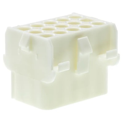 TE Connectivity Universal MATE-N-LOK Female Connector Housing 15 Way 3 Row Straight 6.35 mm Pitch 350784-1
