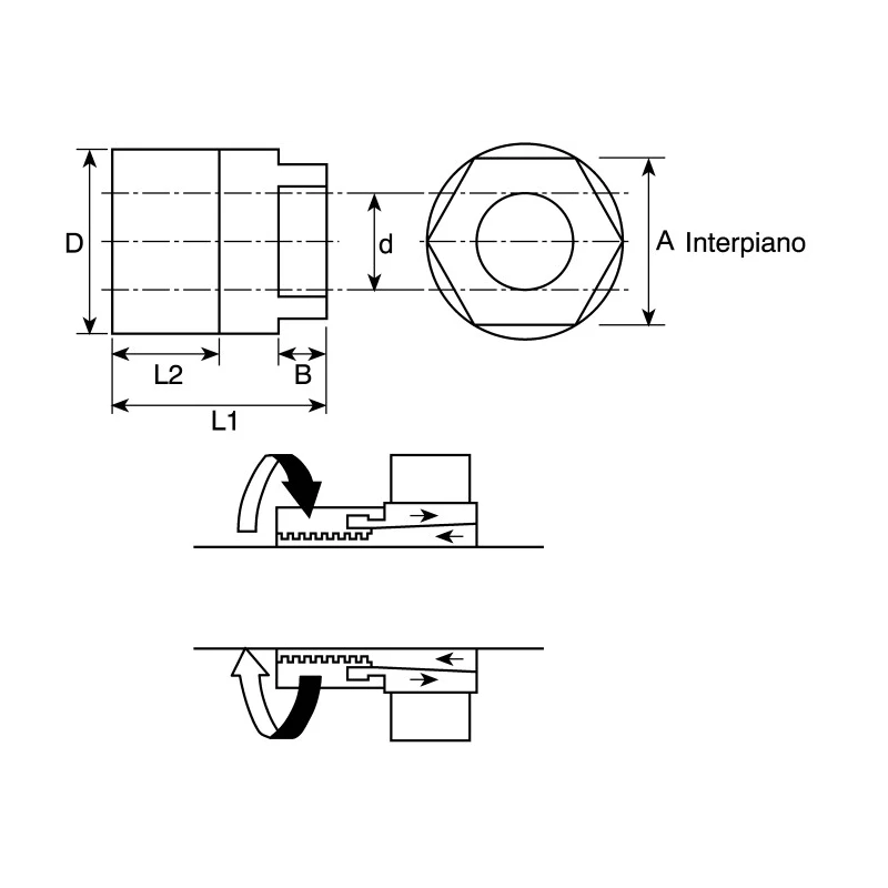 Fenner Drives Carbon Steel Keyless Bush 8mm Bore Diameter 19 mm OD 22.2 mm Length 23 Nm Torque 6202680