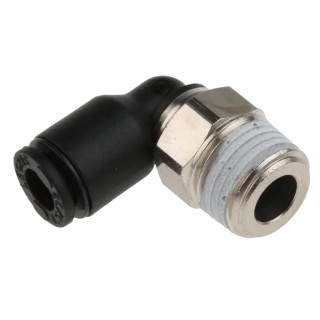 Legris LF3000 Series Male Pneumatic Fitting Nickel Plated Brass 1/8 in R Threaded-to-Tube 4 mm Push-In LF3000