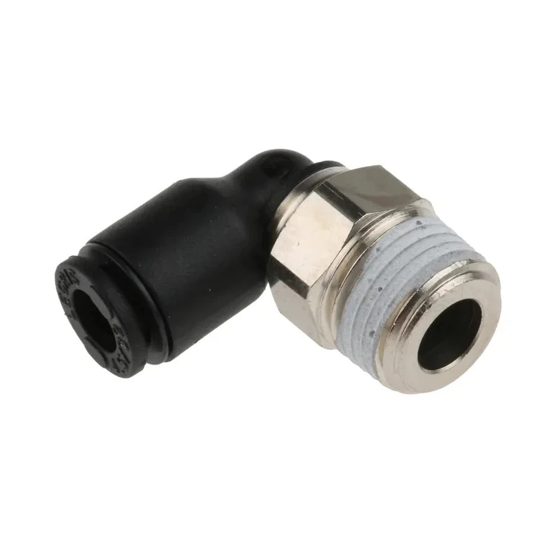 Legris LF3000 Series Male Pneumatic Fitting Nickel Plated Brass 1/8 in R Threaded-to-Tube 4 mm Push-In LF3000
