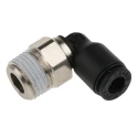 Legris LF3000 Series Male Pneumatic Fitting Nickel Plated Brass 1/8 in R Threaded-to-Tube 4 mm Push-In LF3000