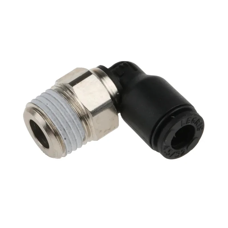 Legris LF3000 Series Male Pneumatic Fitting Nickel Plated Brass 1/8 in R Threaded-to-Tube 4 mm Push-In LF3000