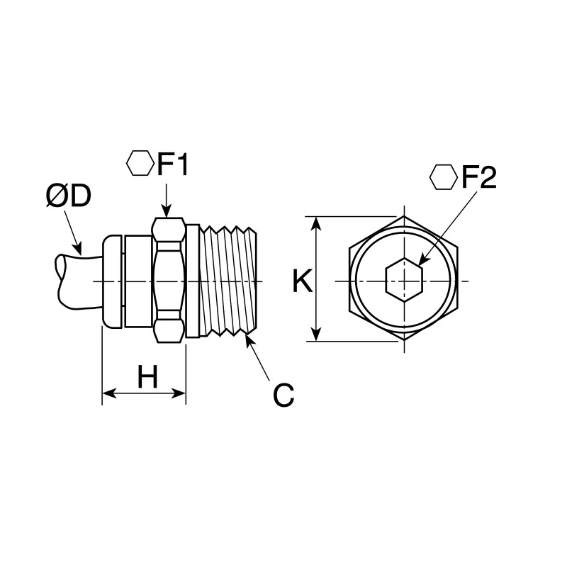 Legris Pneumatic Fitting LF3000 Series Male 1/4 in R Threaded-to-Tube Push-in 4mm Nickel Plated Brass LF3000
