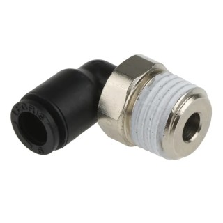 Legris LF3000 Series Male Pneumatic Fitting Nickel Plated Brass 1/4 in R Threaded-to-Tube LF3000