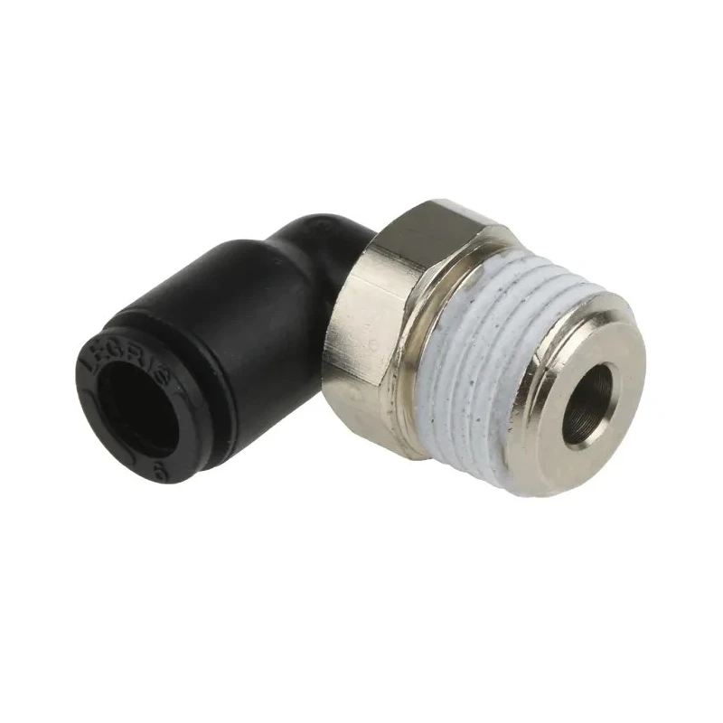 Legris LF3000 Series Male Pneumatic Fitting Nickel Plated Brass 1/4 in R Threaded-to-Tube LF3000