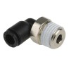 Legris LF3000 Series Male Pneumatic Fitting Nickel Plated Brass 1/4 in R Threaded-to-Tube LF3000