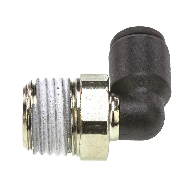 Legris LF3000 Series Male Pneumatic Fitting Nickel Plated Brass 1/4 in R Threaded-to-Tube LF3000