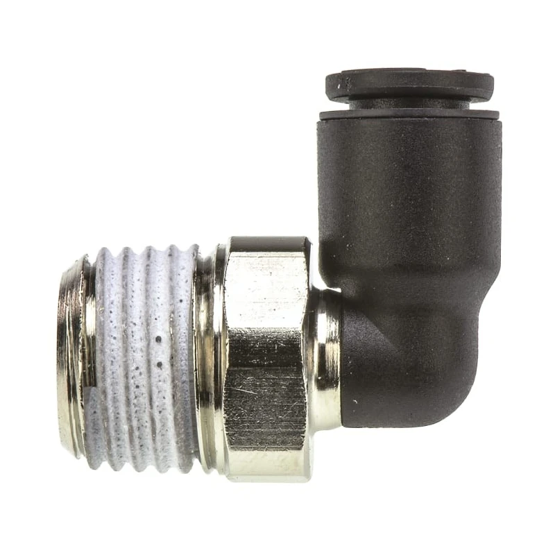 Legris LF3000 Series Male Pneumatic Fitting Nickel Plated Brass 1/4 in R Threaded-to-Tube LF3000