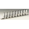 Facom 1/2" Drive 9-Piece 12 Point Socket Set S.41E, Chrome Vanadium Steel, Bright Chrome Finish, France