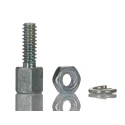 RS PRO Zinc Plated Screw Lock Assembly for Use With D Connector, Brass Material, Silver Colour, 4-40 UNCS Thread Size 814-039