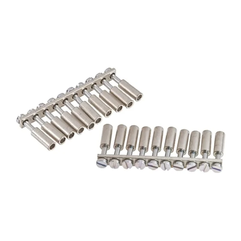 RS PRO Jumper Bar for Use with DIN Rail Terminal Blocks 10 Pole Screw Mounting Silver 815-802