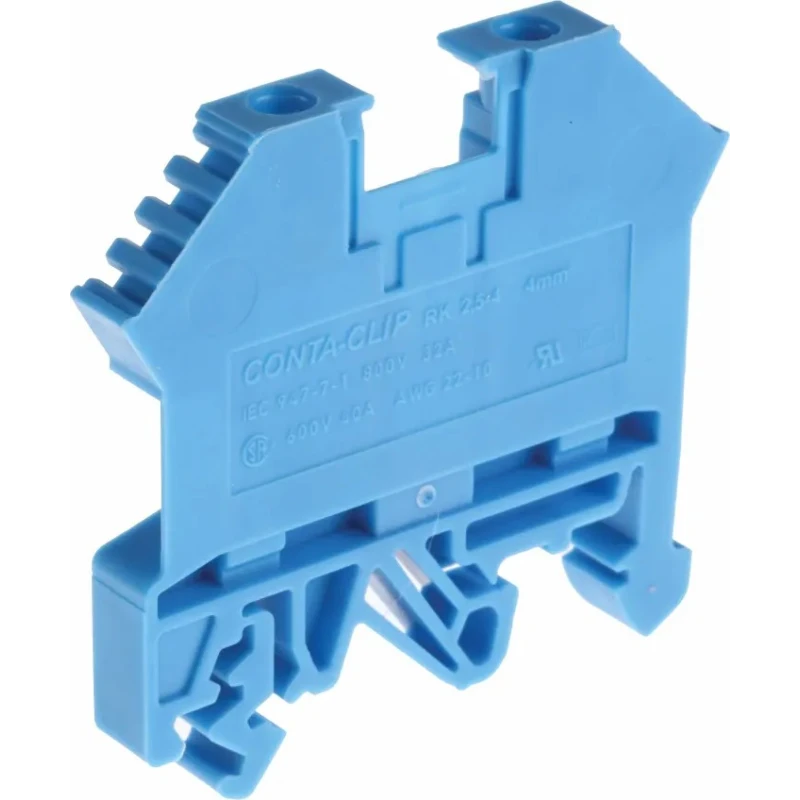 RS PRO Feed Through Terminal Block Blue, 0.2mm² to 4 mm² Cable CSA, 1-Level, Screw Termination, 800V, 40A, -40°C to 815-672