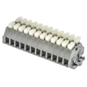 WAGO 261 Series Terminal Strip Grey 2.5mm² 1-Level Clamp 12 Positions 500V 24A 261-112/341-000