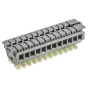 WAGO 261 Series Terminal Strip Grey 2.5mm² 1-Level Clamp 12 Positions 500V 24A 261-112/341-000