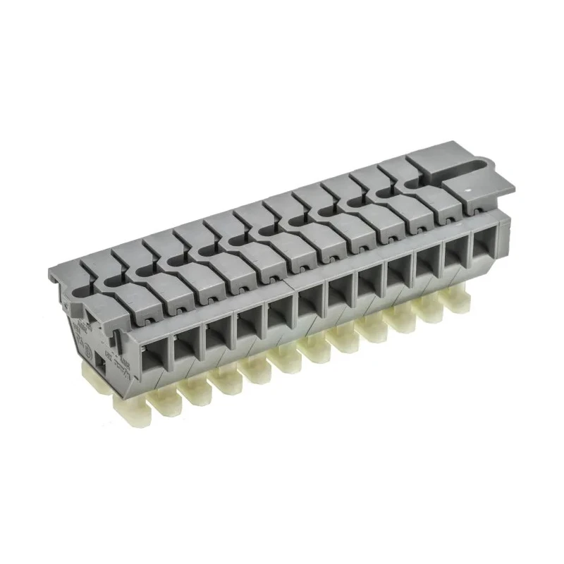 WAGO 261 Series Terminal Strip Grey 2.5mm² 1-Level Clamp 12 Positions 500V 24A 261-112/341-000