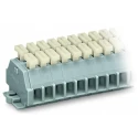 WAGO 261 Series Terminal Strip Grey 2.5mm² 1-Level Clamp 12 Positions 500V 24A 261-112/341-000