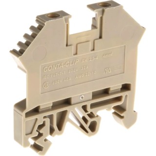 RS PRO DIN Rail Terminal Block Beige, Screw Termination, 0.2mm² to 4 mm², 40A, 800V 815-666