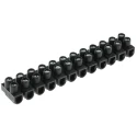 Legrand Terminal Strip 12-Way 2.5mm² Wire 24A Screw Terminal 400V Polypropylene Black 0 342 11